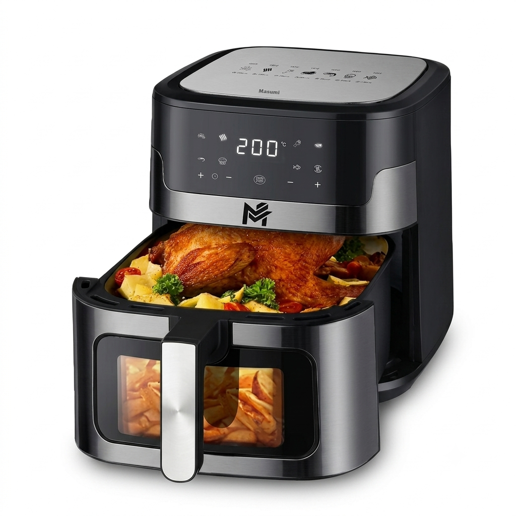 Dual-Basket Digital Air Fryer with Viewing Windows