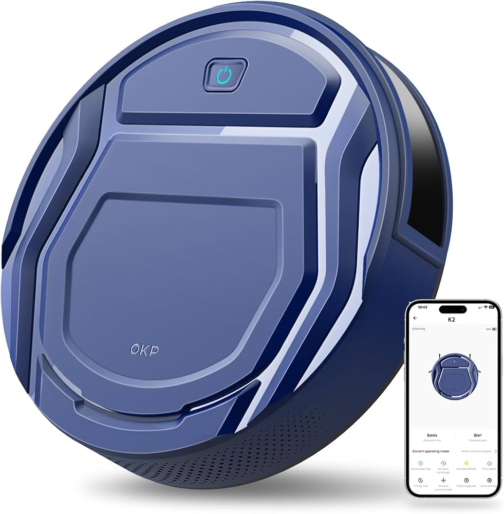 Smart Laser-Guided Robot Vacuum Cleaner with App Control