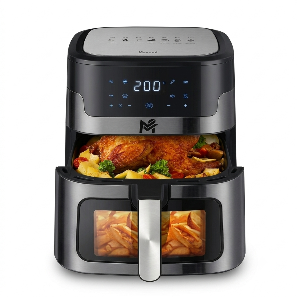 Dual-Basket Digital Air Fryer with Viewing Windows