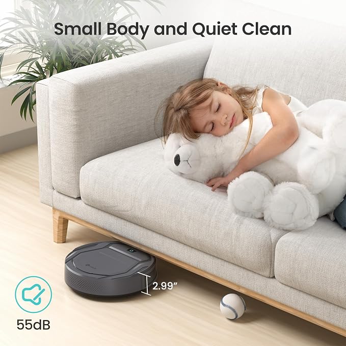 Smart Robot Vacuum & Mop Cleaner with App & Voice Control