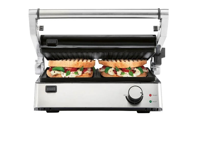 2-in-1 Electric Indoor Grill & Contact Panini Press