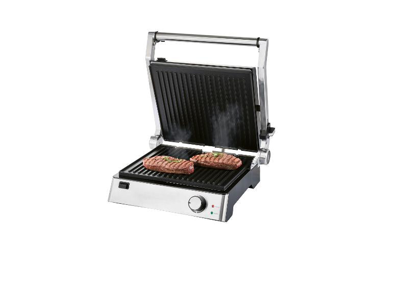 2-in-1 Electric Indoor Grill & Contact Panini Press