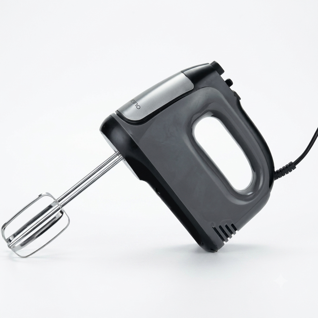 Multi-Speed Electric Hand Mixer with Beaters & Dough Hooks