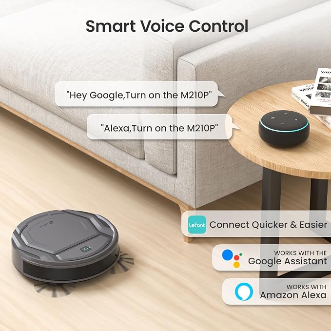 Smart Robot Vacuum & Mop Cleaner with App & Voice Control