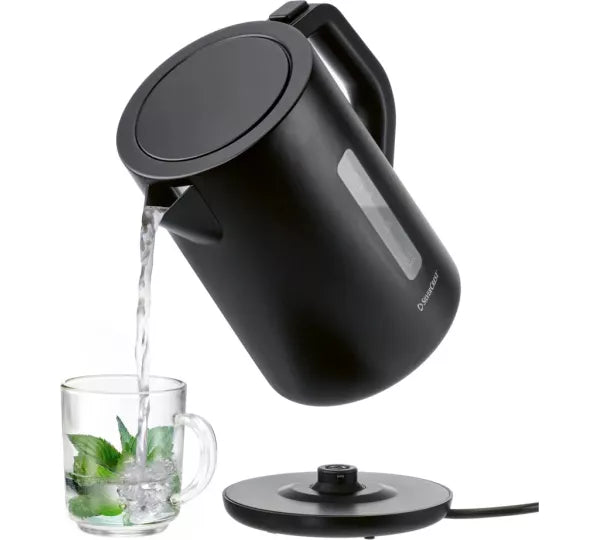 Modern Electric Water Kettle with Matte Black Finish